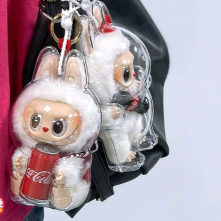 Labubu Cola Clear Storage Case ฝาครอบป้องกันกันฝุ่น V1 & V3