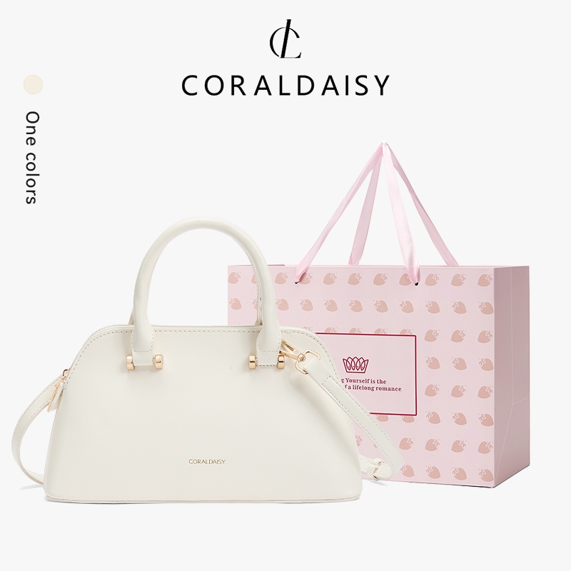 CORALDAISY กระเป๋าผู้หญิง สินค้าให 2026 กระเป๋าสะพายไหล่สายยาว กระเป๋าสะพายข้างแบบมีซิปสุดหรู สีพื้น