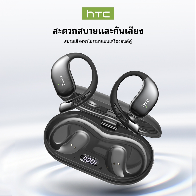 HTC NE57 Language Translator Headphones การแปลอย่างรวดเร็ว หูฟัง AI รองรับ 134 ภาษา ​​การแปลพร้อมกันคุณภาพเสียงไฮไฟการออกแบบแฟชั่น 400มะห์ ค้างคาว