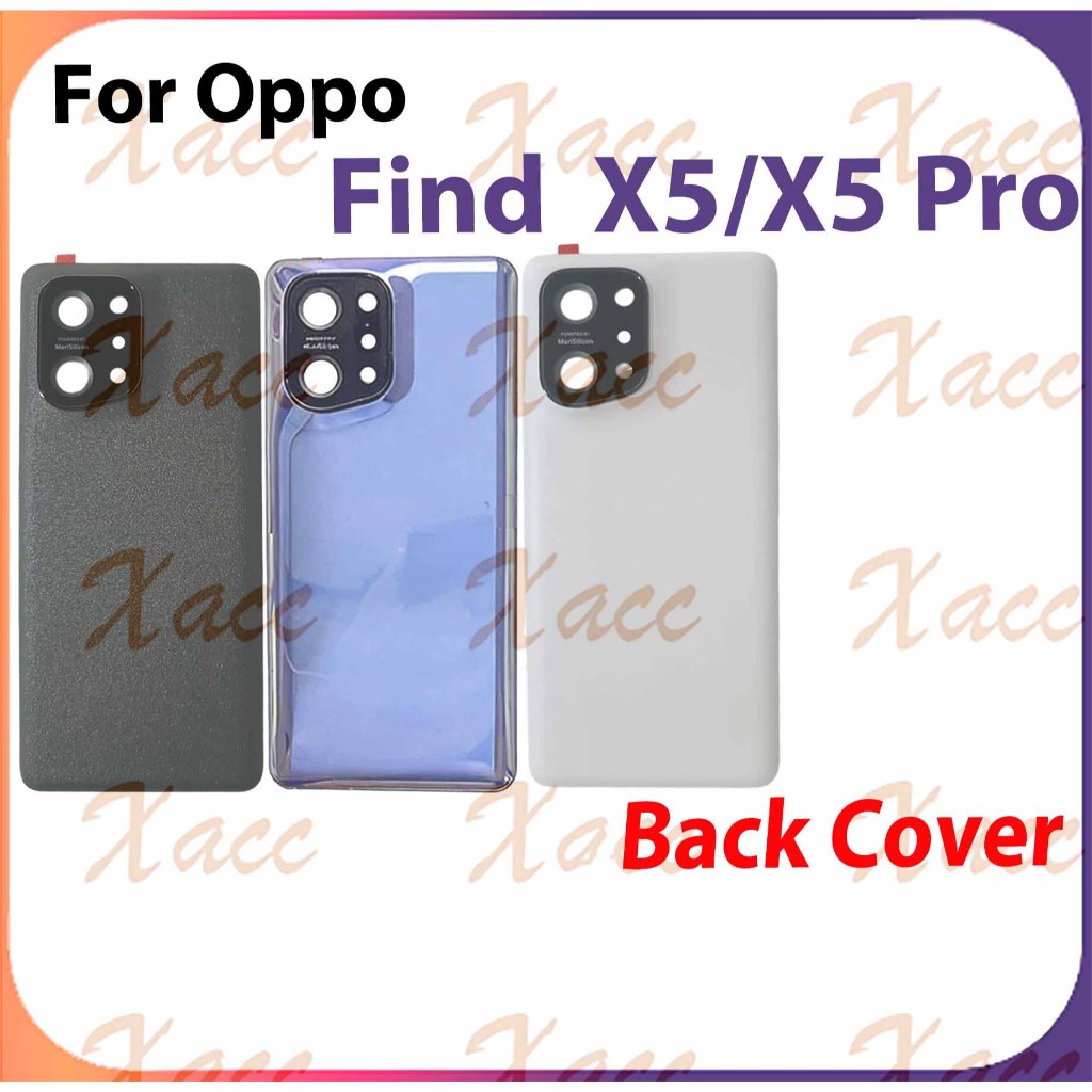 สําหรับ Oppo Find X5 X5 Pro ฝาหลังแบตเตอรี่ครบชุดพร้อมปุ่มกรอบกลางกรอบเลนส์กล้อง LCD กรอบด้านหน้าการติดตั้งเปลี่ยนโทรศัพท์