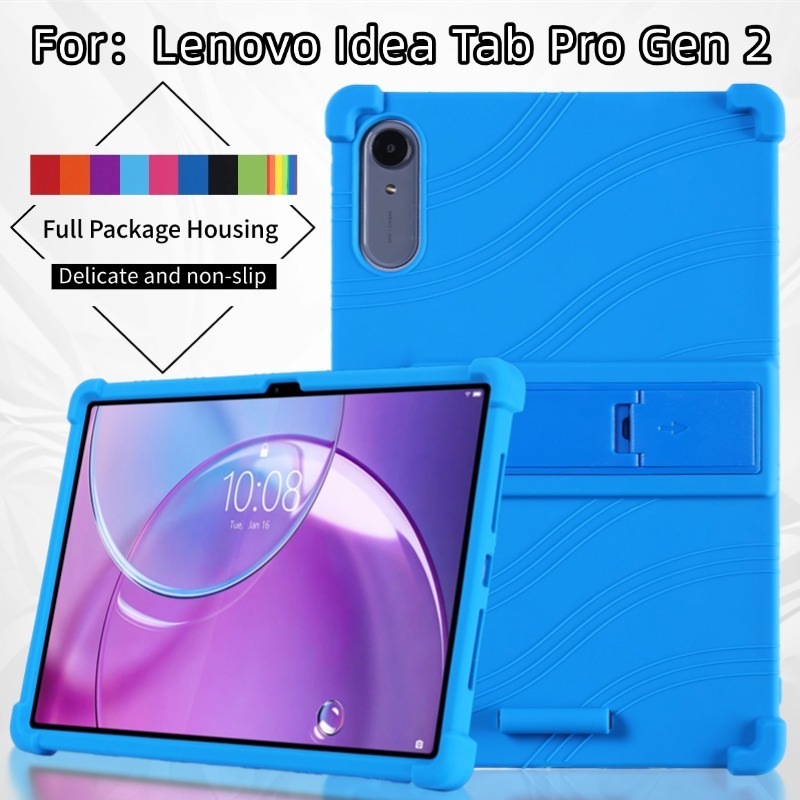 สําหรับ Lenovo Idea Tab Pro Gen2 13 นิ้ว 2026 ขาตั้งปรับได้หนาสี่มุมกรณีกันกระแทก Soft Silicon Prote