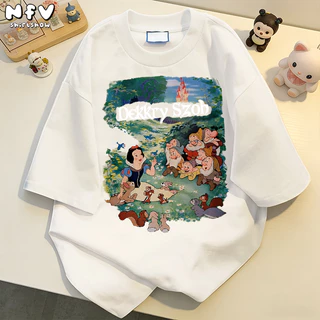(ส่งด่วนกทม) NFV เสื้อยืดแขนสั้น oversize เนือ้ผ้าน้ำหนักเบา ผู้หญิงสไตล์เกาหลี คอกลม คอกลม ผ้าฝ้าย Disney YG262