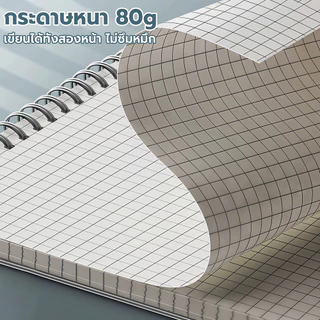 สมุดโน๊ตสันห่วง แนวตั้ง มินิมอล ปกใส A5 B5 A4 มีเส้น เส้นกริด ตาราง สมุดสไตค์มูจิ สมุดจดบันทึก notebook muji