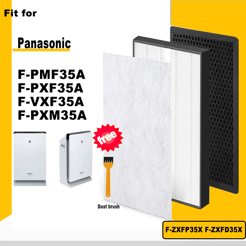 F-ZXFP35X F-ZXFD35X HEPA + ตัวกรองกําจัดกลิ่นคาร์บอนสําหรับเครื่องฟอกอากาศ Panasonic F-PMF35A / F-PF