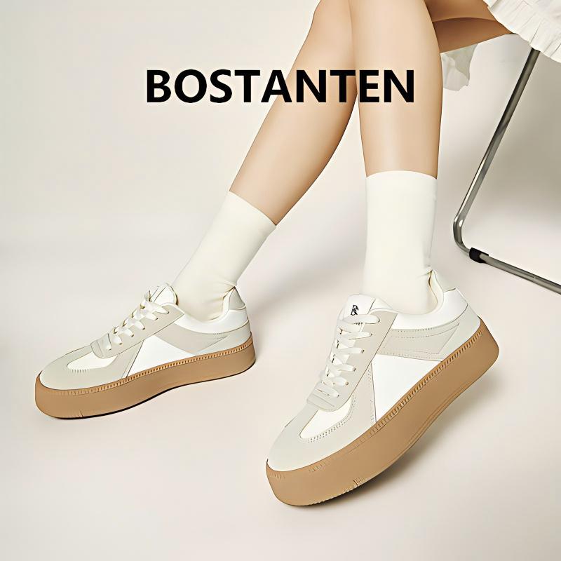 【พร้อมส่ง ส่งไว】BOSTANTEN รองเท้า GAT สไตล์เกาหลีวินเทจ ระบายอากาศดีไม่อับชื้น พื้นนุ่ม เดินทั้งวันไม่เมื่อ