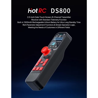 HOTRC DS-650 / DS600 2.4G 6CH เครื่องส่งสัญญาณสี/หน้าจอธรรมดารีโมทคอนโทรล w/ F-06A ตัวรับสัญญาณสําหรับ RC เรือรถรุ่น, DS800 8CH RC วิทยุระบบ
