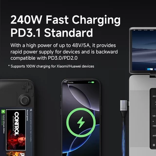 Hagibis USB C ถึง USB C สายมุมขวา 240W 90 องศา Type C รถ Fast สายชาร์จ 80Gbps สําหรับ Thunderbolt 5 iPhone Macbook