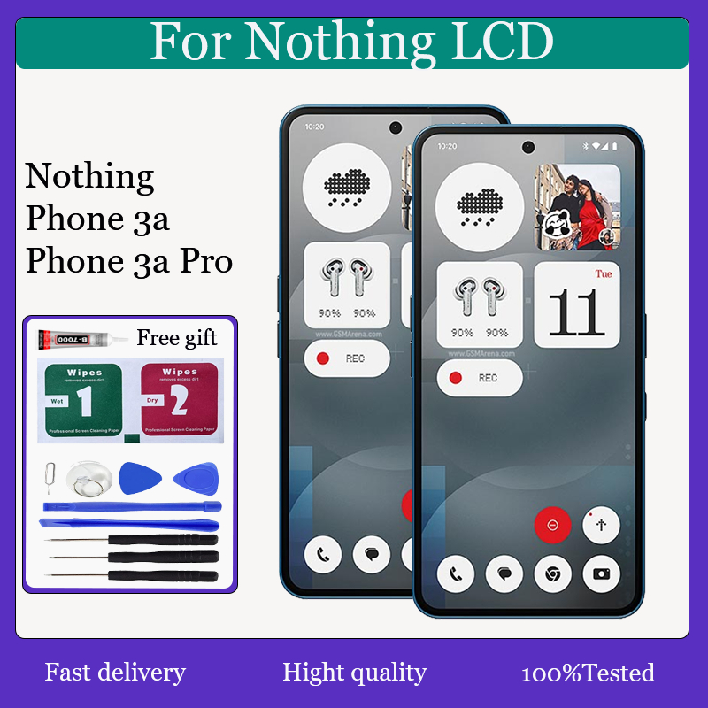 Original AMOLED สําหรับโทรศัพท์ Nothing 3a 3a Pro จอแสดงผล LCD หน้าจอสัมผัสเปลี่ยน