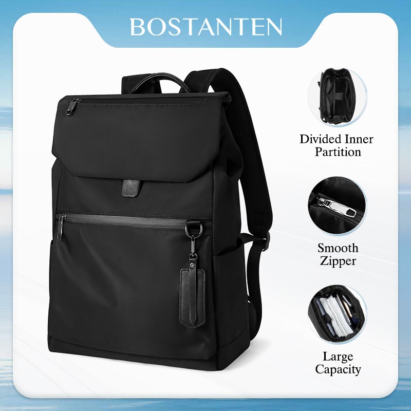 BOSTANTEN Horizon กระเป๋าเป้ผู้ชาย กันน้ำ ผ้าหนา ใส่โน้ตบุ๊ก จุเยอะ ใช้ทำงาน ธุรกิจ เดินทาง