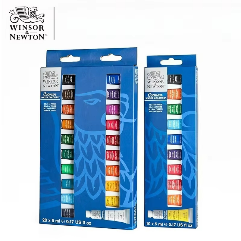 Winsor & Newton Cotman สีน้ำชุด 10/20 สี, 5ml หลอดสีน้ำภาพวาดอุปกรณ์ศิลปะภาพวาด