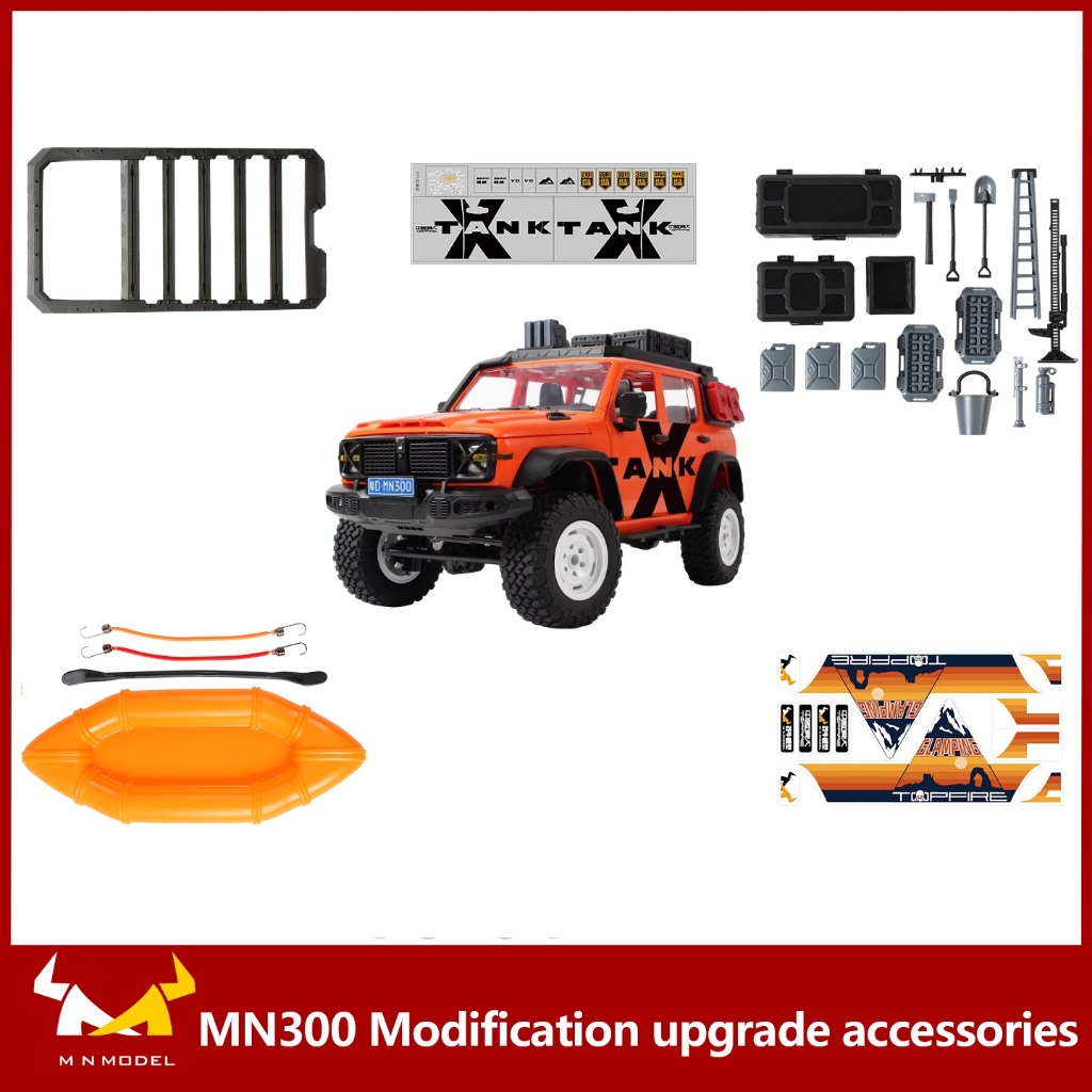 ZenithRC สติกเกอร์ประดิษฐ์ตกแต่งส่วนยาวกระเป๋าเดินทางสําหรับ MN300 RC รถรูปลักษณ์อัพเกรด