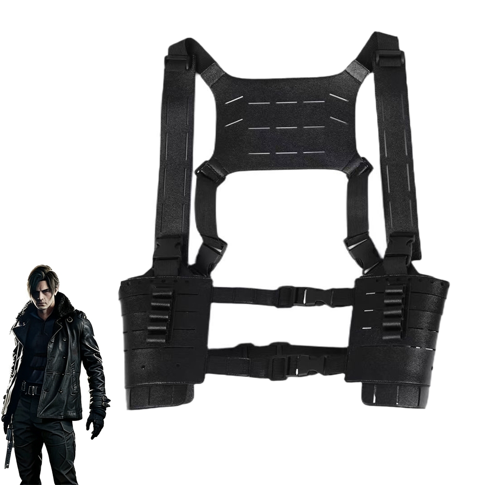 Resident Evil 9 Requiem Leon สายคล้องไหล่เสื้อกั๊กเข็มขัดคอสเพลย์เครื่องแต่งกายฮาโลวีนอุปกรณ์เสริม