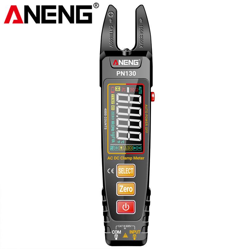 ANENG PN130 แคลมป์มิเตอร์ดิจิตอลอัจฉริยะแบบพกพา 4000 นับมัลติมิเตอร์สําหรับการทดสอบความต้านทานกระแสไฟ AC/DC