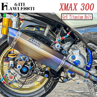FLAWLESSTI Yamaha Xmax 300 2017-2025 น๊อตไททาเนียม เกรด5 น็อ…