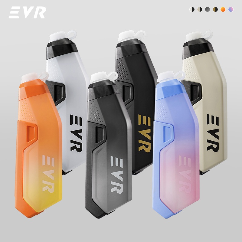 EVR ขวดน้ำปั่นจักรยาน 610ml พร้อมที่วางขวดฟรี บีบดื่มน้ำ PP แอโร่ปลอดภัย จุได้มากสำหรับปั่นกลางแจ้ง