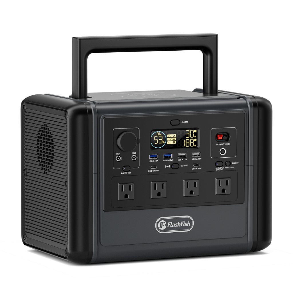 1200W 768Wh | Flashfish Power Station UPS Camping Powerbox แค้มป์ปิ้ง LiFePO4 Solar Battery