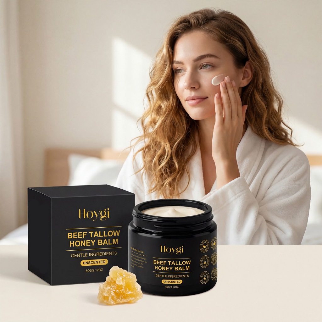 Hoygi Beef Tallow Honey Balm Unscented Gentle Moisturizer 60g/2.12oz