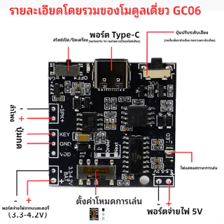 โมดูลเสียง DIY MP3 8MB GC06A อินเทอร์เฟซ Type-C ครบชุดสําหรับกล่องของขวัญเพลงสร้างสรรค์และการ์ดอวยพร
