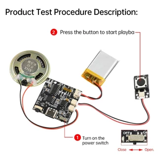 โมดูลเสียง DIY MP3 8MB GC06A อินเทอร์เฟซ Type-C ครบชุดสําหรับกล่องของขวัญเพลงสร้างสรรค์และการ์ดอวยพร