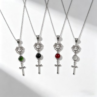 สร้อยคอโลลิต้าโกธิคยุโรปอเมริกันจี้ที่ไม่ซ้ํากันย้อนยุครักข้…