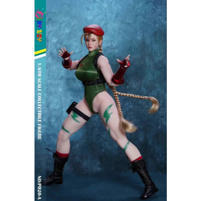 PLAY TOY 1/6 Street Fighter Cammy Fighting นักรบหญิง P020 ชุดสีเขียวประเภท A Action Figure