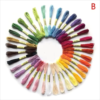 ด้ายเย็บปักถักร้อยที่มีสีสัน 36/136 Skeins ผ้าฝ้าย Cross Stitch Floss เย็บ String ชุดสําหรับงานฝีมือ DIY ทํางานฝีมือ