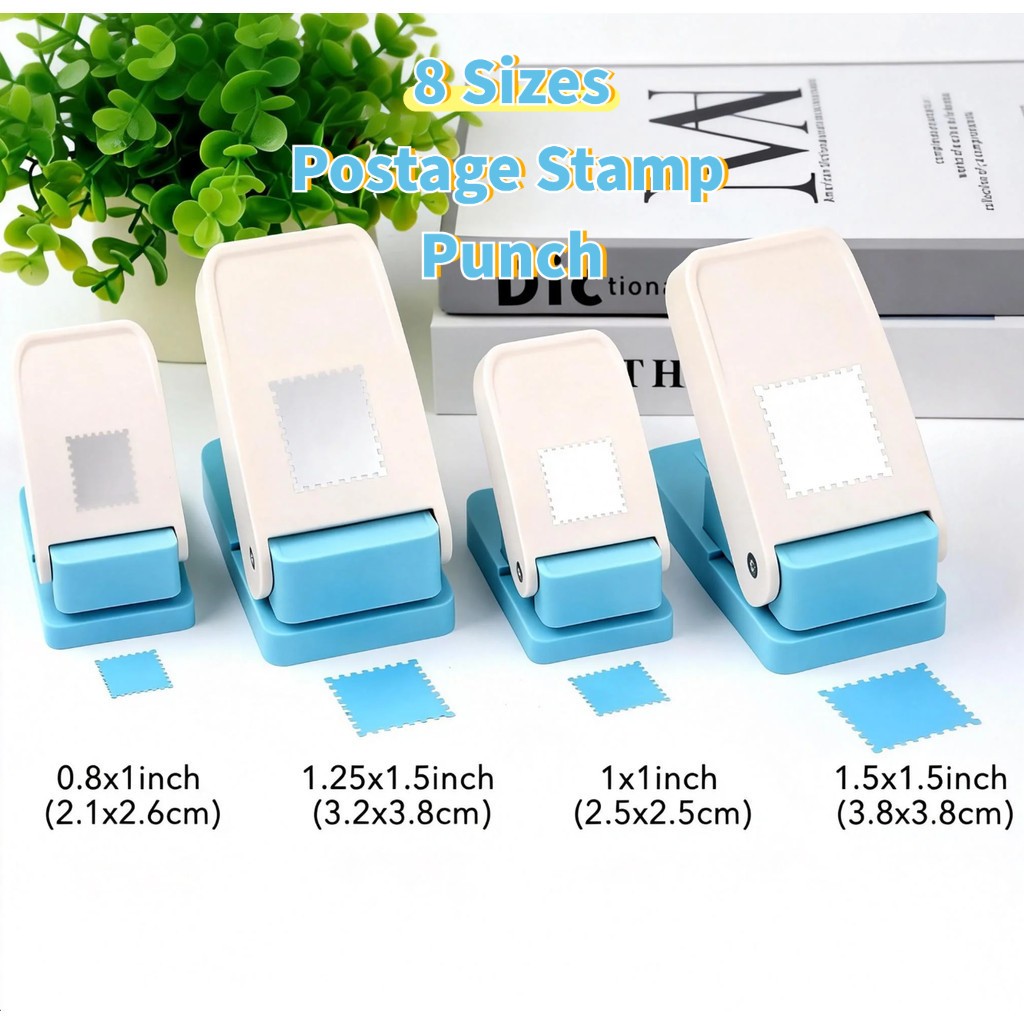 2 ชิ้นแสตมป์ไปรษณีย์ Embosser Square Toothed Edge Punch สําหรับการ์ด,สมุดภาพและวารสาร ราคา ถูกที่สุด ดีลบีเคเค แกลเลอรีภาพที่ 6