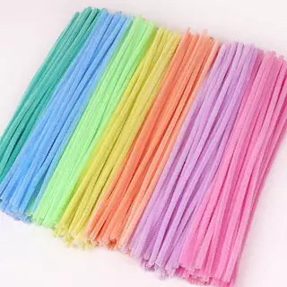 ลวดกำมะหยี่ DIY หนาพิเศษ ขนฟู ลวดกำมะหยี่ดัดงอ เส้นแน่น สีพาสเทล แท่งเกลียวหลากสี งานประดิษฐ์ ดอกไม้