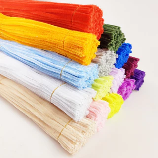ลวดกำมะหยี่ DIY หนาพิเศษ ขนฟู ลวดกำมะหยี่ดัดงอ เส้นแน่น สีพาสเทล แท่งเกลียวหลากสี งานประดิษฐ์ ดอกไม้