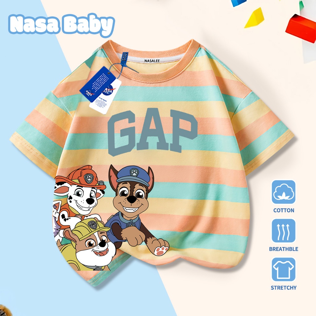 เสื้อนาซ่าสไตล์ใหม่สำหรับเด็ก ผ้าฝ้ายแท้นุ่มสบาย ออกแบบมาอย่างน่ารักและแฟชั่น
