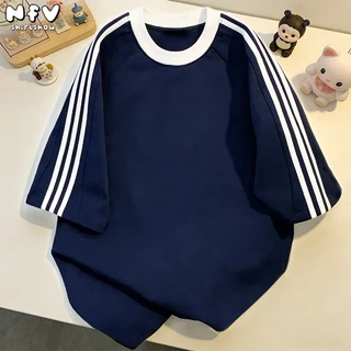 เสื้อยืดสีพื้น ผ้าฝ้าย 100% เหมาะสำหรับสาวอวบ เสื้อยืดคอกลมแขนสั้น oversize เนื้อนุ่ม ใส่สบาย ใส่แล้วดูผอม YG0