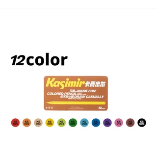 Kasimir สีไม้ ดินสอสี ดินสอสีไม้ 12/24 สี เนื้อเนียนนุ่ม สามารถลบด้วยยางลบได้
