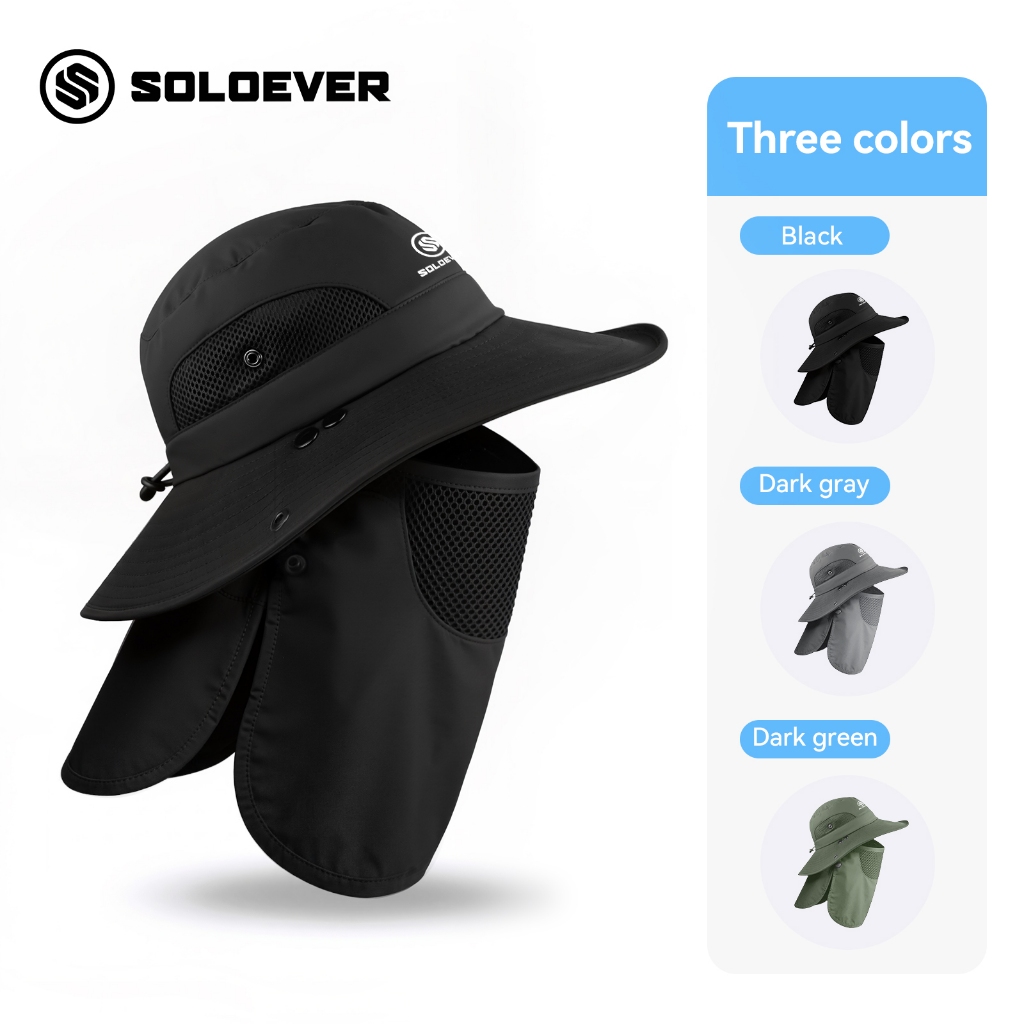 【TH Delivery】SOLOEVER หมวกกันแดดสำหรับกิจกรรมกลางแจ้ง ป้องกัน UV ดีเยี่ยม