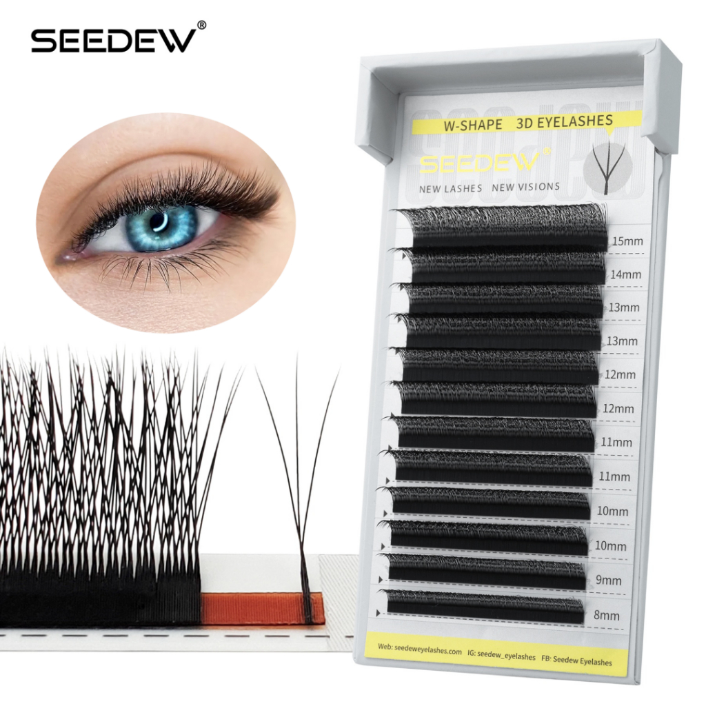 SEEDEW 0.07/0.10 ขนาดเล็กเปิด 3D Lashes V รูปร่างขนตาขยายแคบ 3D Lashes ธรรมชาติ Soft Volume พัดลม Lashes