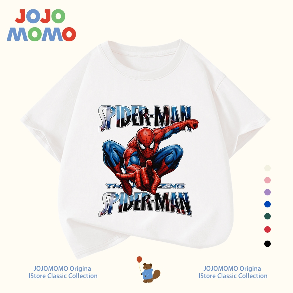 【ส่งในวันเดียวกัน】เสื้อยืดเด็กชาย ลายสไปเดอร์แมน สุดเท่ ผ้าคุณภาพดี ระบายอากาศดี ถูกใจเด็กชายสุดๆ! สำหรับ 1-13 ปี