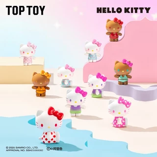 TOPTOY x Hello Kitty ถุงสุ่มมินิฟิกเกอร์ ชุด Summer Rainbow Candy ของเล่นฟิกเกอร์ ของขวัญ 1 ถุง (3 ชิ้น/ชิ้นต่อถุง) 100%ORI
