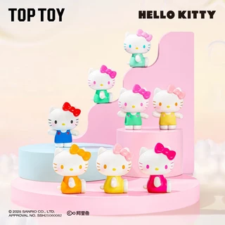 TOPTOY x Hello Kitty ถุงสุ่มมินิฟิกเกอร์ ชุด Summer Rainbow Candy ของเล่นฟิกเกอร์ ของขวัญ 1 ถุง (3 ชิ้น/ชิ้นต่อถุง) 100%ORI