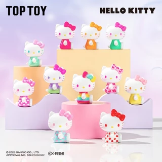 TOPTOY x Hello Kitty ถุงสุ่มมินิฟิกเกอร์ ชุด Summer Rainbow Candy ของเล่นฟิกเกอร์ ของขวัญ 1 ถุง (3 ชิ้น/ชิ้นต่อถุง) 100%ORI