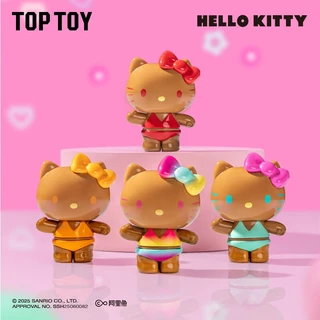 TOPTOY x Hello Kitty ถุงสุ่มมินิฟิกเกอร์ ชุด Summer Rainbow Candy ของเล่นฟิกเกอร์ ของขวัญ 1 ถุง (3 ชิ้น/ชิ้นต่อถุง) 100%ORI