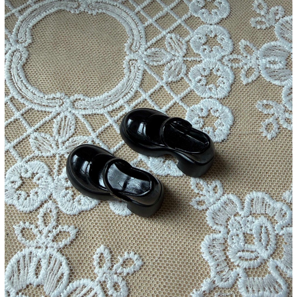 Azone Baby Shoes Black Mary Jane Shoes อุปกรณ์ตุ๊กตา