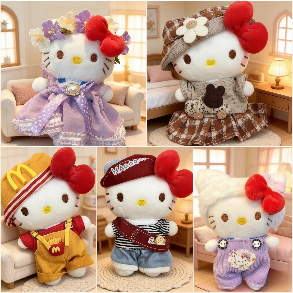 เสื้อผ้าตุ๊กตาสําหรับ12-16เซนติเมตรคิตตี้ของเล่นตุ๊กตาจี้แฟชั่นชุด-ไม่มีตุ๊กตา