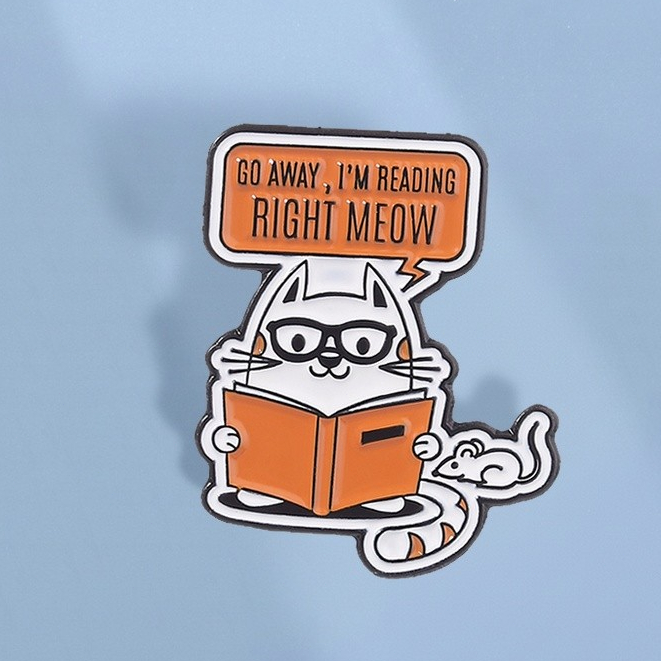 เข็มกลัดแมวน่ารัก ตลกๆ เพลง Meow พร้อมใช้งานกับ Lapel Badge หรือกระเป๋าเป้