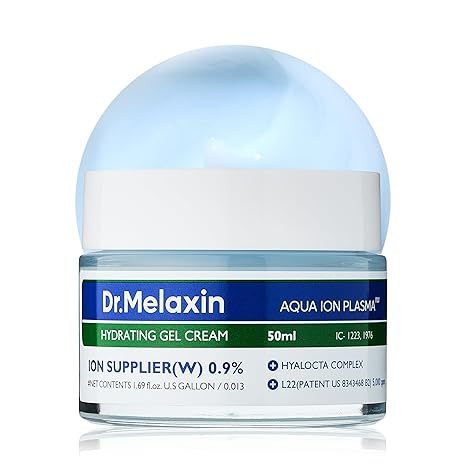 Dr.Melaxin Aqua Ion Plasma Hydrating Gel Cream for Dry & Sensitive Skin, Facial Moisturizing 50ml
