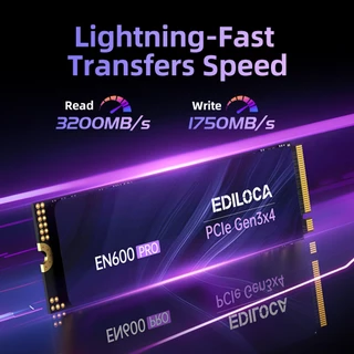 Ediloca EN600Pro NVMe PCIe Gen3x4 M.2 2280 SSD Read 3200MB/s Write 1750MB/s สำหรับ Laptop และ PC 250GB 256GB 512GB 1TB 2TB