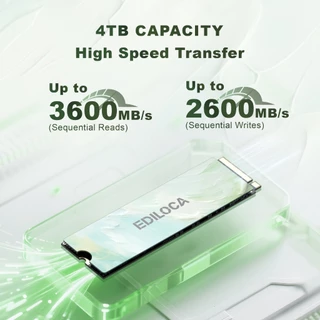 EDILOCA EN680E PCIe 3.0 x4 M.2 2280 SSD ภายใน ความเร็วอ่าน 2150MB/s ความเร็วเขียน 1850MB/s พร้อม SLC Cache