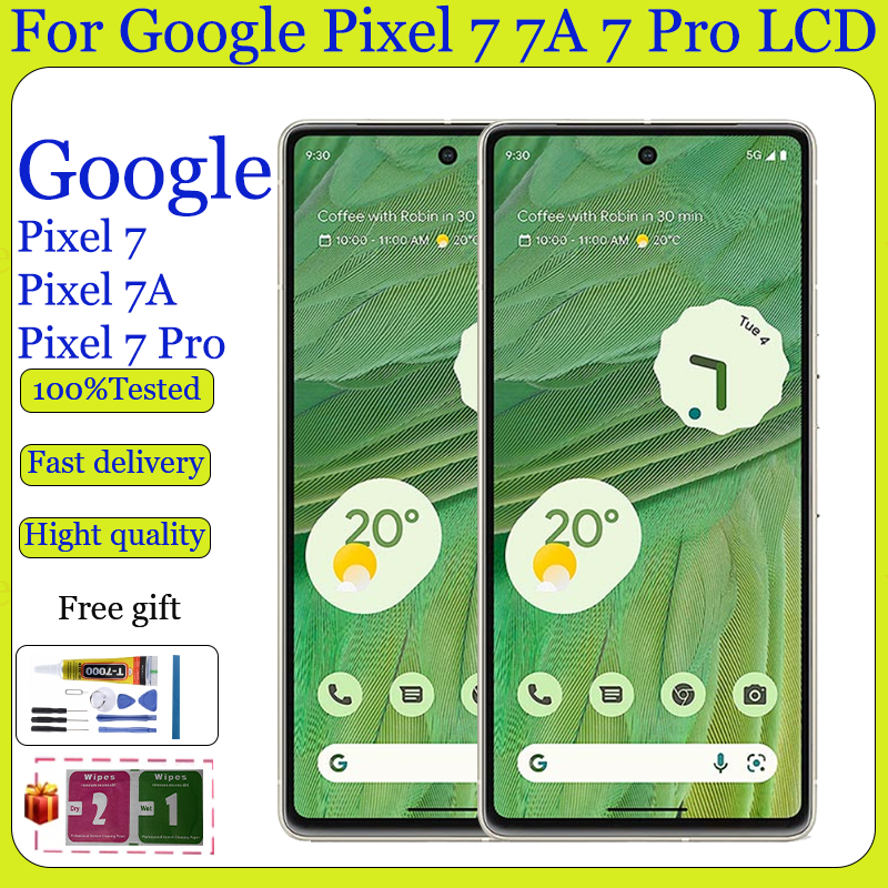 Original AMOLED สําหรับ Google Pixel 7 7A 7 Pro จอแสดงผล LCD Touch Screen Digitizer เปลี่ยน