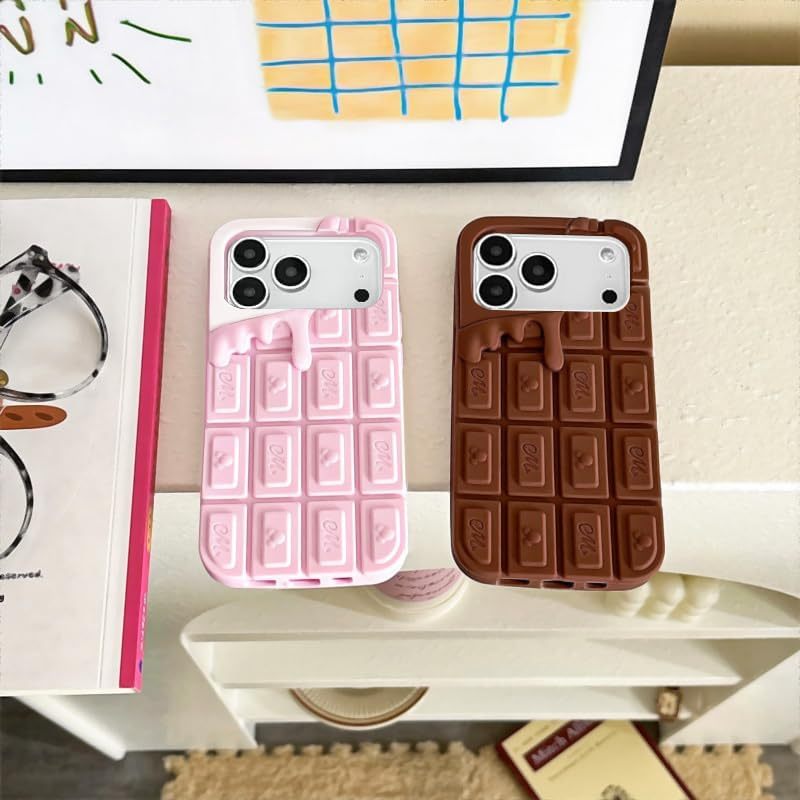 สําหรับ iPhone Air 17 Pro Max 16 Plus 3D Melted Chocolate Design Soft TPU เคสโทรศัพท์