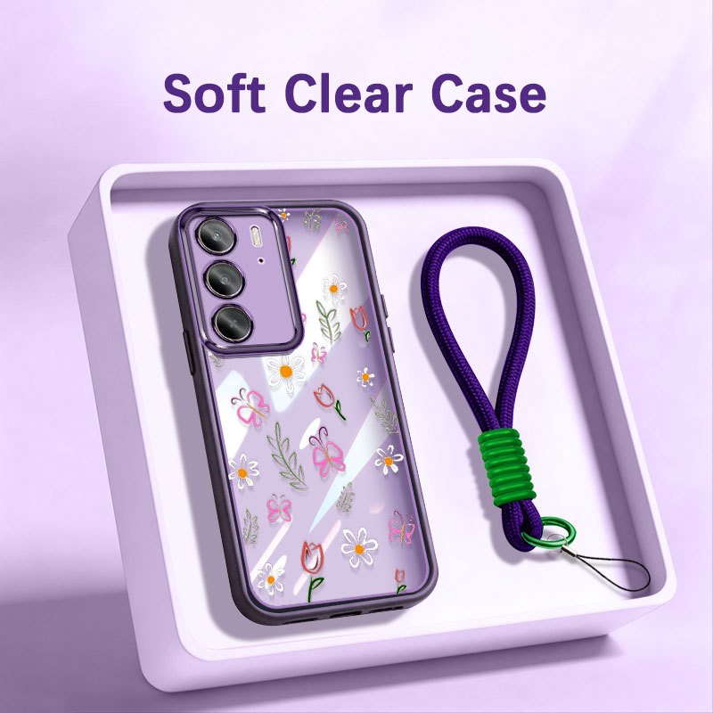 YBD เคสโทรศัพท์สําหรับ OPPO A5 A5i Pro 4G 5G A6i A5M INS สไตล์ดอกไม้ฤดูร้อนสด Soft Clear Shell