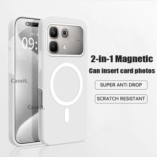สําหรับ infinix Note Edge , Note 60 Pro Note60 5G เคสโทรศัพท์ Magnetic Matte Candy สีใส่การ์ดรูปถ่าย 2in1 กรณี