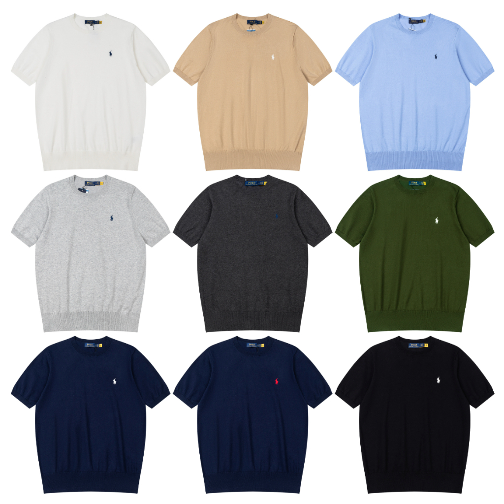 เสื้อลำลองถักคอกลมแขนสั้น ใหม่